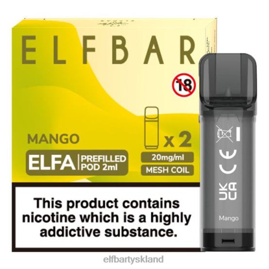 ELFBAR- elfa fyldt pod - 2ml - 20mg (2 pakke) 2X0XL118 mango elf bar 1500