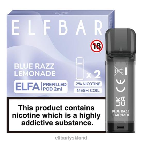ELFBAR- elfa fyldt pod - 2ml - 20mg (2 pakke) 2X0XL119 blå razz limonade elfbar global store