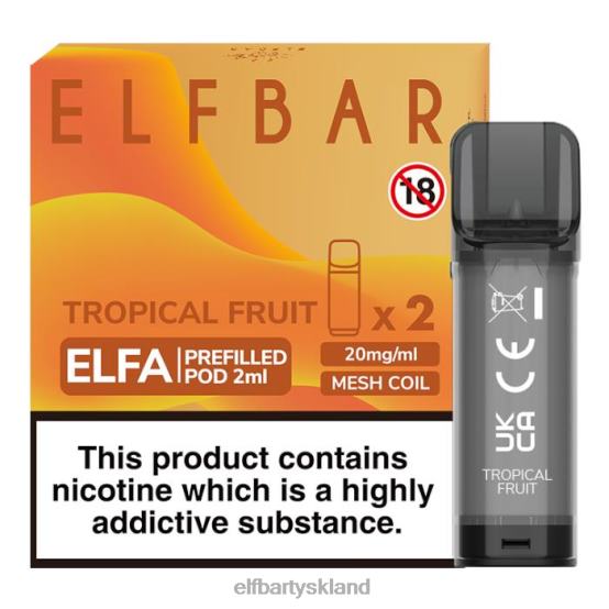 ELFBAR- elfa fyldt pod - 2ml - 20mg (2 pakke) 2X0XL120 tropisk frugt elfbar 600v2