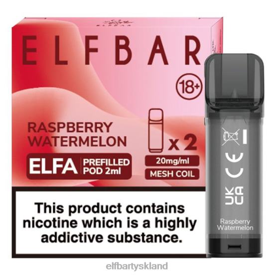 ELFBAR- elfa fyldt pod - 2ml - 20mg (2 pakke) 2X0XL122 hindbær vandmelon elf bar uden nikotin